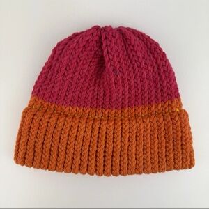 Handmade In USA Women's OSFM Hand Knit Beanie Winter Hat Cap Ribbed Cuffed NEW!